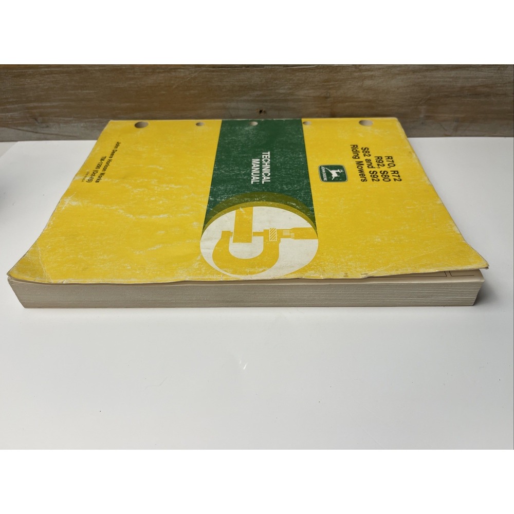 John Deere R70 R72  R92 S80 S82 S92 Riding Mowers Technical Manual   TM-1290 - Picture 8 of 8
